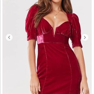 Forever 21 Velvet V-wire Cutout Dress